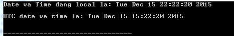 Date và Time trong C++