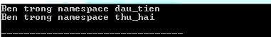 Using Namespace trong C++