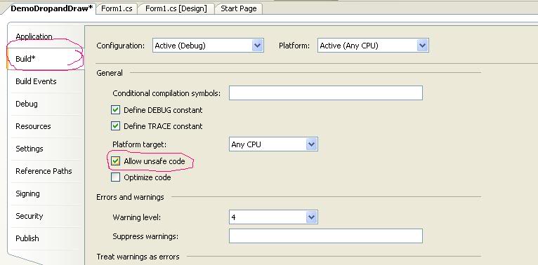 Unsafe code trong C#