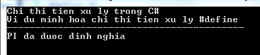 Chỉ thị tiền xử lý trong C#