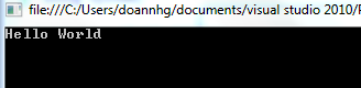 Chương trình Hello World trong C#