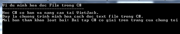Đọc file trong C#