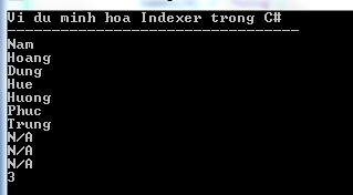 Indexer trong C#