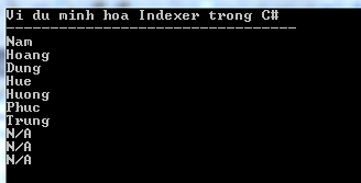 Indexer trong C#