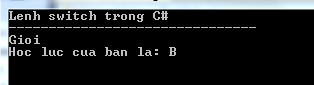 Lệnh switch trong C#