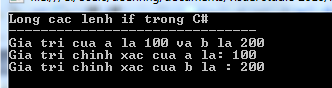 Lồng các lệnh if trong C#