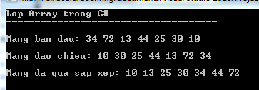 Lớp Array trong C#