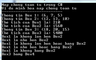 Nạp chồng toán tử trong C#