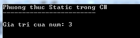 Phương thức static trong C#