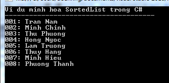 Sortedlist trong C#