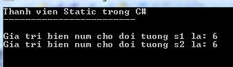 Thành viên static trong C#