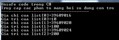 Unsafe code trong C#