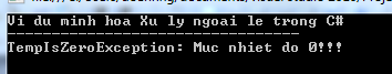 Xử lý ngoại lệ trong C#