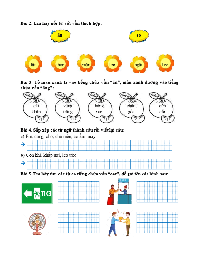 Bài tập hàng ngày Tiếng Việt lớp 1 Bài 1: Kiến và chim bồ câu | Kết nối tri thức