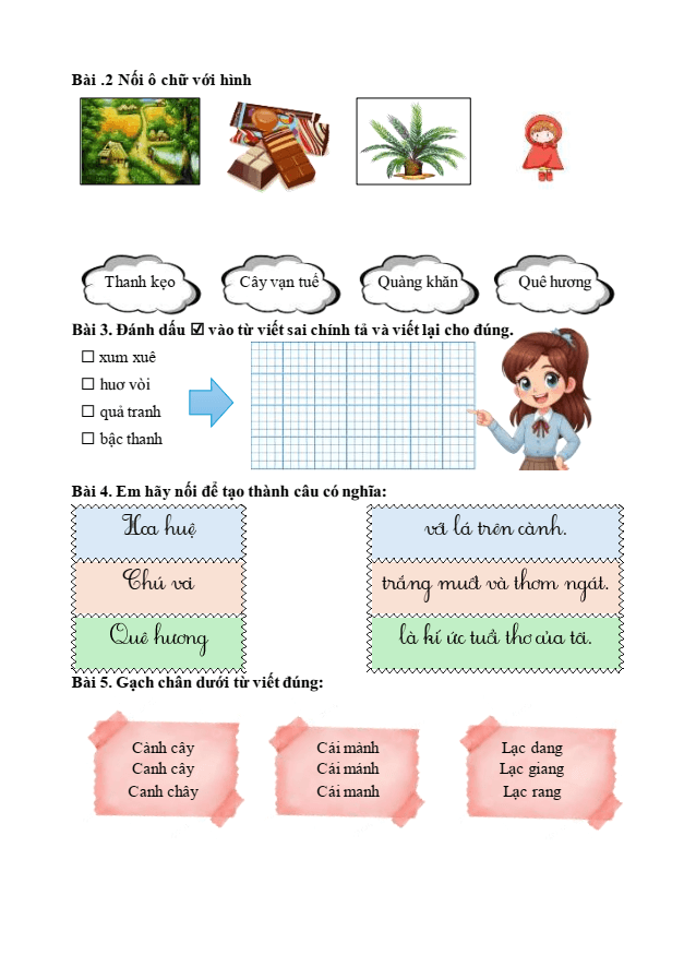 Bài tập hàng ngày Tiếng Việt lớp 1 Bài 2: Câu chuyện của rễ | Kết nối tri thức