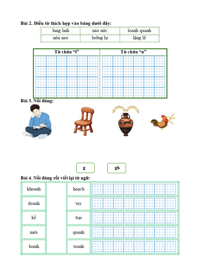 Bài tập hàng ngày Tiếng Việt lớp 1 Bài 3: Hoa yêu thương | Kết nối tri thức