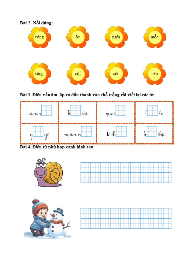 Bài tập hàng ngày Tiếng Việt lớp 1 Bài 4: Hỏi mẹ | Kết nối tri thức
