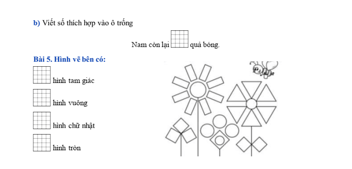 Bài tập hàng ngày Toán lớp 1 Bài 41: Ôn tập chung | Kết nối tri thức