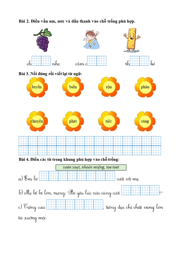 Bài tập hàng ngày Tiếng Việt lớp 1 Bài 6: Ngôi nhà | Kết nối tri thức