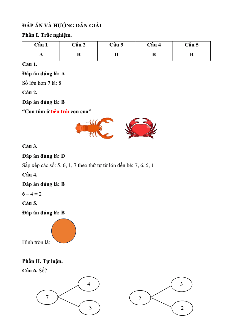 15 Đề thi Học kì 1 Toán lớp 1 Chân trời sáng tạo năm 2026 (có đáp án)