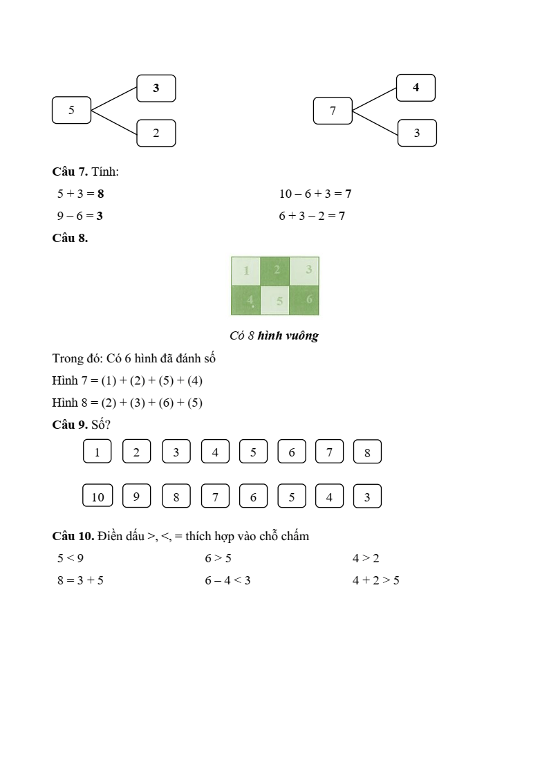 25 Đề thi Học kì 1 Toán lớp 1 Kết nối tri thức năm 2026 (có đáp án)