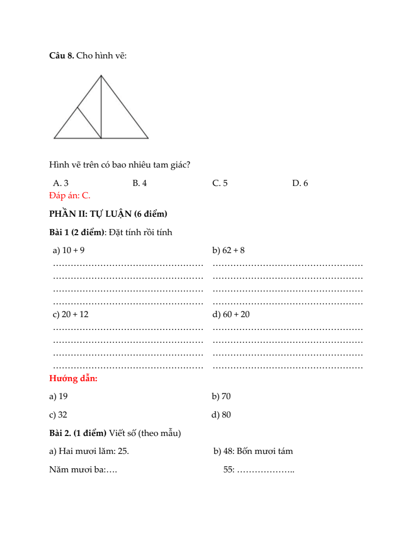 20+ Đề thi Toán lớp 1 Giữa kì 2 Kết nối tri thức 2026 (tải nhiều)