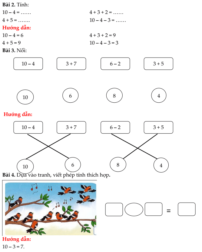 24+ Đề thi Toán lớp 1 Cuối Học kì 1 Kết nối tri thức năm 2025 tải nhiều nhất