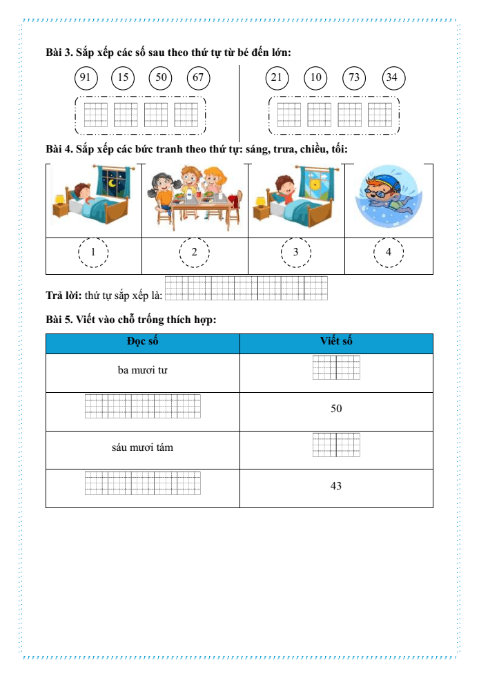 Bài tập hàng ngày Toán lớp 1 Chân trời Em làm được những gì trang 123