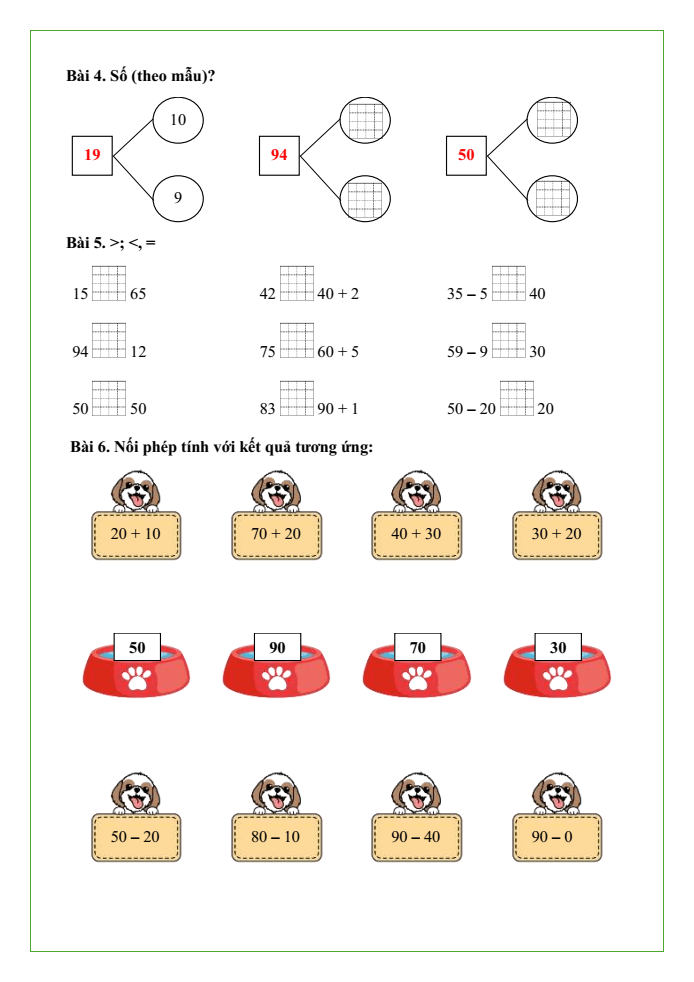 Bài tập hàng ngày Toán lớp 1 Chân trời Em làm được những gì trang 144