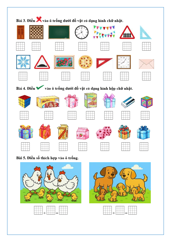 Bài tập hàng ngày Toán lớp 1 Chân trời Thực hành và trải nghiệm: Em đi bộ theo luật giao thông