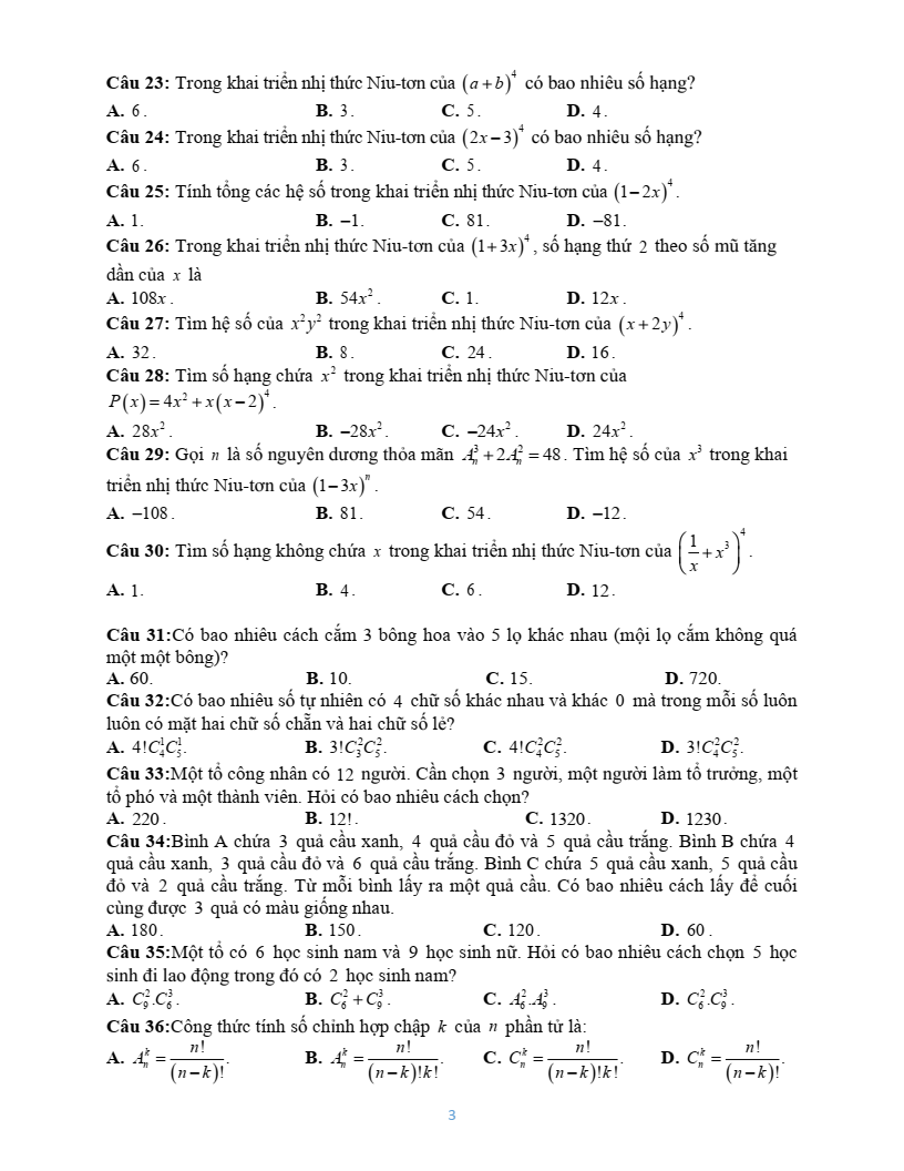 Đề cương ôn tập Giữa kì 2 Toán 10 trường THPT Bùi Hữu Nghĩa (Cần Thơ) năm 2025-2026