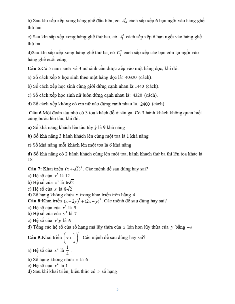 Đề cương ôn tập Giữa kì 2 Toán 10 trường THPT Bùi Hữu Nghĩa (Cần Thơ) năm 2025-2026