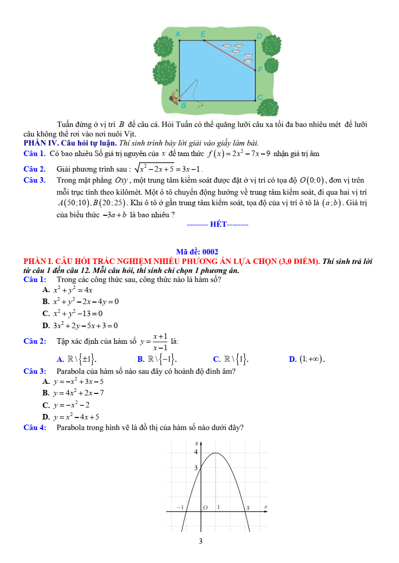 Đề cương ôn tập Giữa kì 2 Toán 10 trường THPT Số 2 Nguyễn Bỉnh Khiêm (Gia Lai) năm 2025-2026