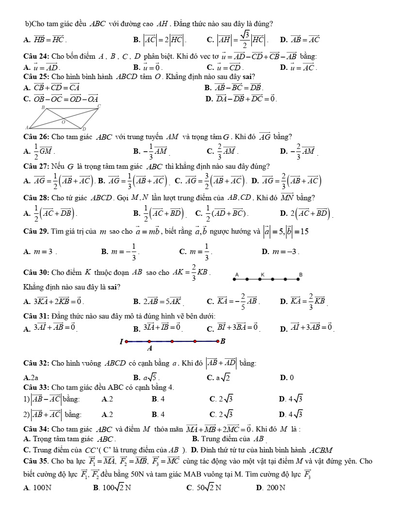 Đề cương ôn tập Học kì 1 Toán 10 trường THPT Đại Mỗ năm 2025-2026