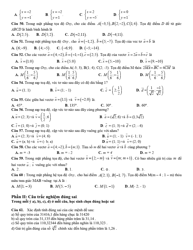 Đề cương ôn tập Học kì 1 Toán 10 trường THPT Đại Mỗ năm 2025-2026