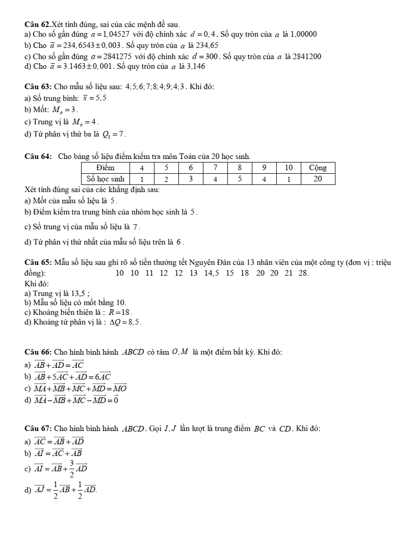Đề cương ôn tập Học kì 1 Toán 10 trường THPT Đại Mỗ năm 2025-2026