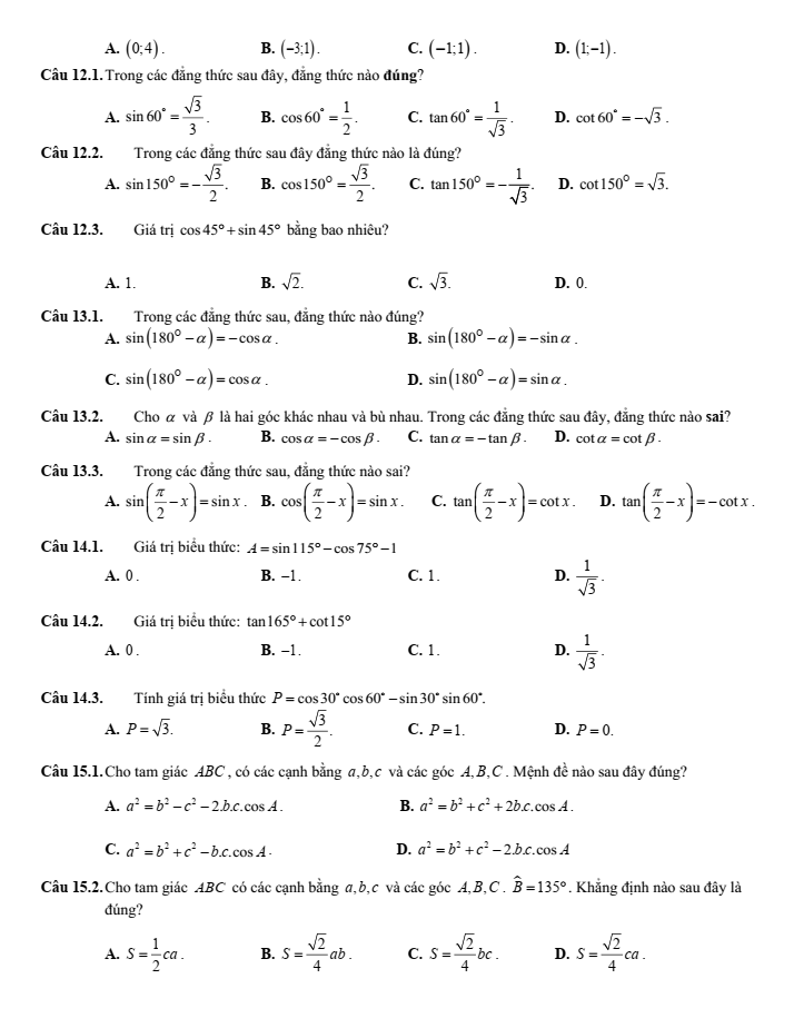 Đề cương ôn tập Giữa kì 1 Toán 10 trường THPT Đức Trọng năm 2025-2026