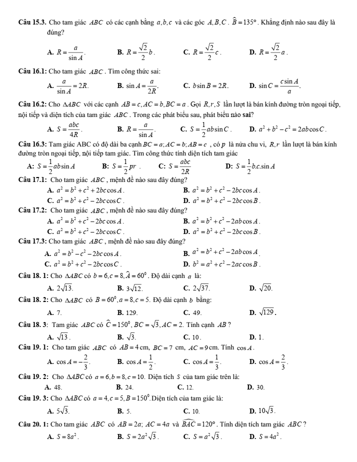 Đề cương ôn tập Giữa kì 1 Toán 10 trường THPT Đức Trọng năm 2025-2026