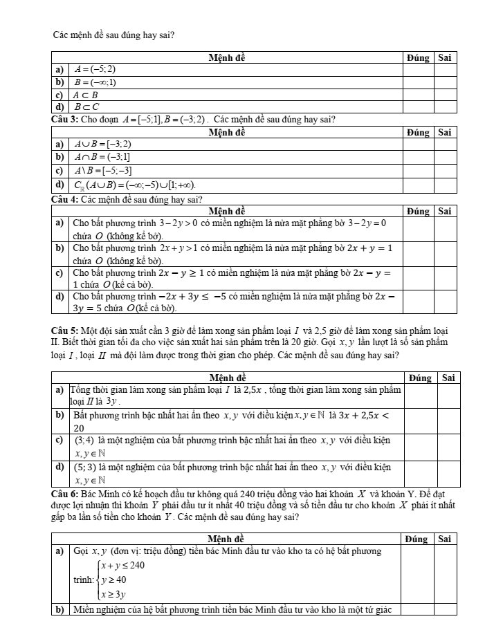 Đề cương ôn tập Giữa kì 1 Toán 10 trường THPT Hoàng Văn Thụ năm 2025-2026