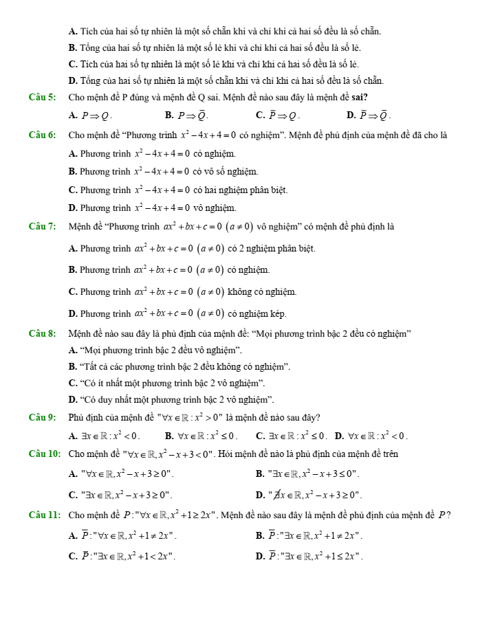 Đề cương ôn tập Giữa kì 1 Toán 10 trường THPT Trần Phú – Hoàn Kiếm năm 2025-2026