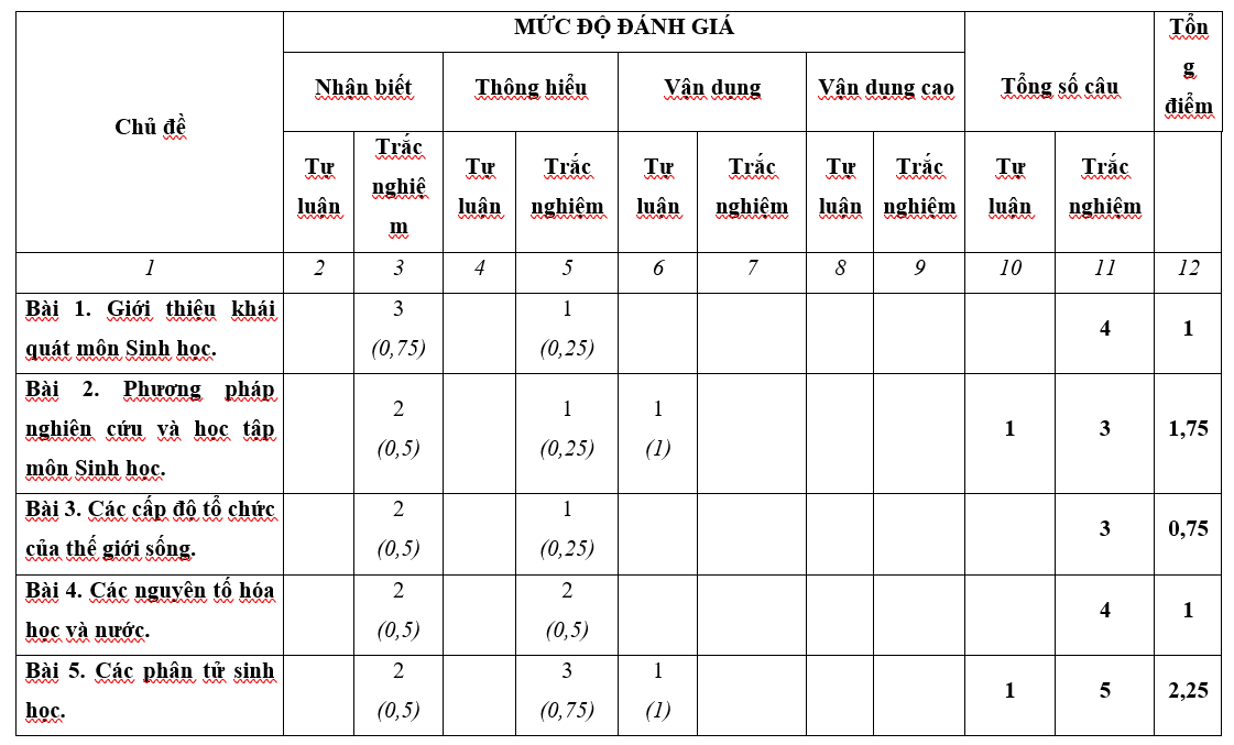 4 Đề thi Giữa kì 1 Sinh học 10 Kết nối tri thức (có đáp án)