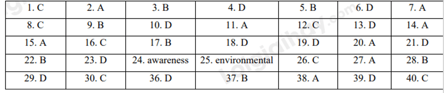 Đề thi Cuối kì 1 Tiếng Anh 10 iLearn Smart World năm 2024 (có đáp án)