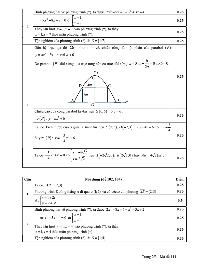 Đề thi Giữa kì 2 Toán 10 trường THPT Duy Tân (Quảng Ngãi) năm 2025-2026
