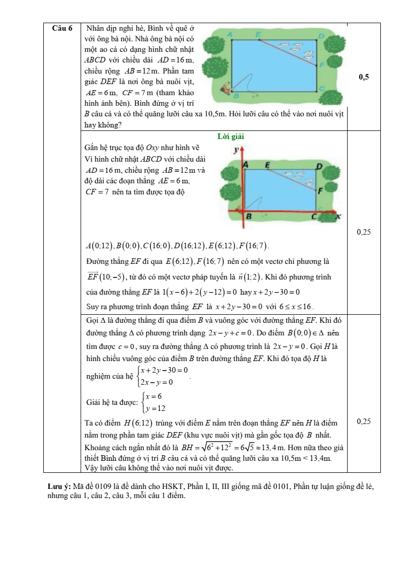 Đề thi Giữa kì 2 Toán 10 trường THPT Hướng Hóa (Quảng Trị) năm 2025-2026