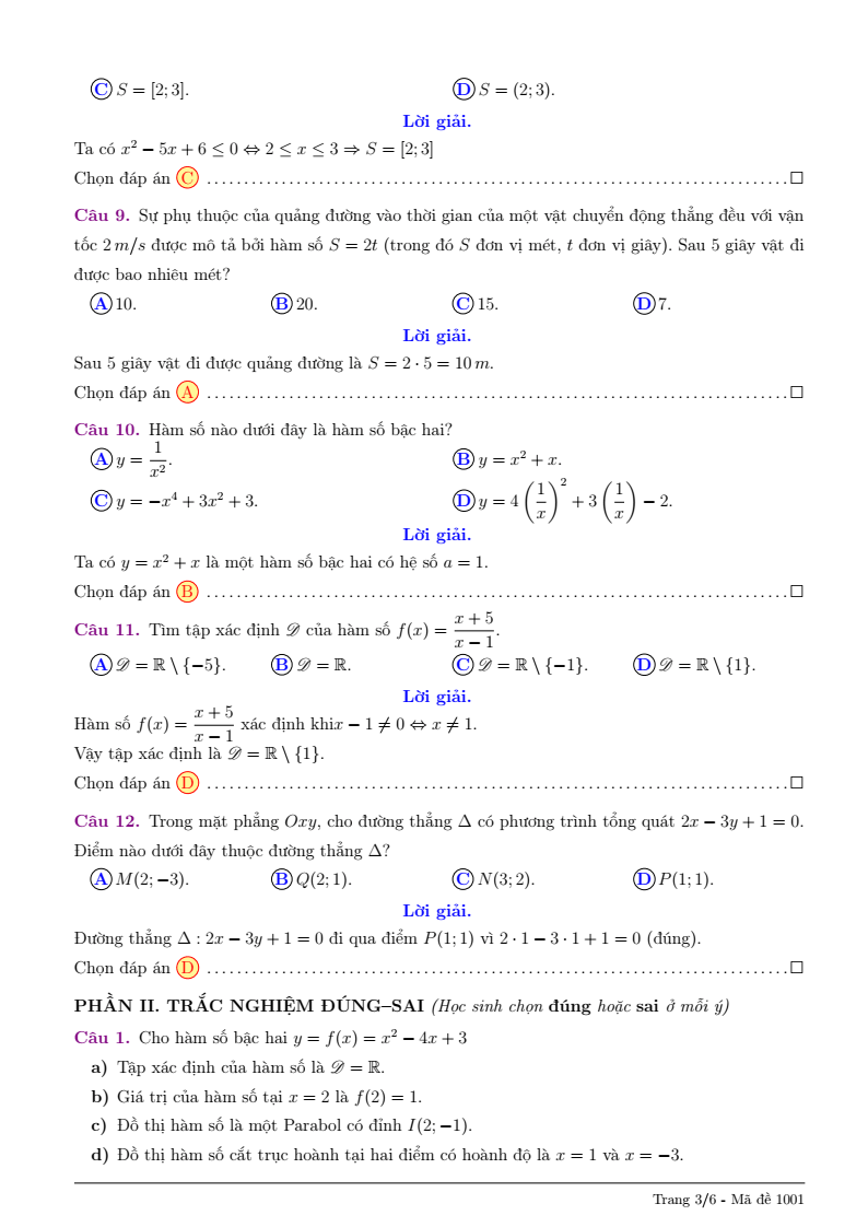 Đề thi Giữa kì 2 Toán 10 trường THPT Lê Quý Đôn (Quảng Ngãi) năm 2025-2026