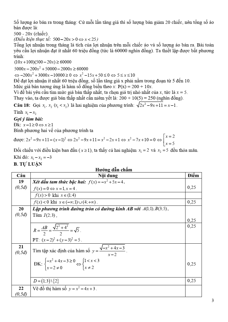 Đề thi Giữa kì 2 Toán 10 trường THPT Vĩnh Linh (Quảng Trị) năm 2025-2026