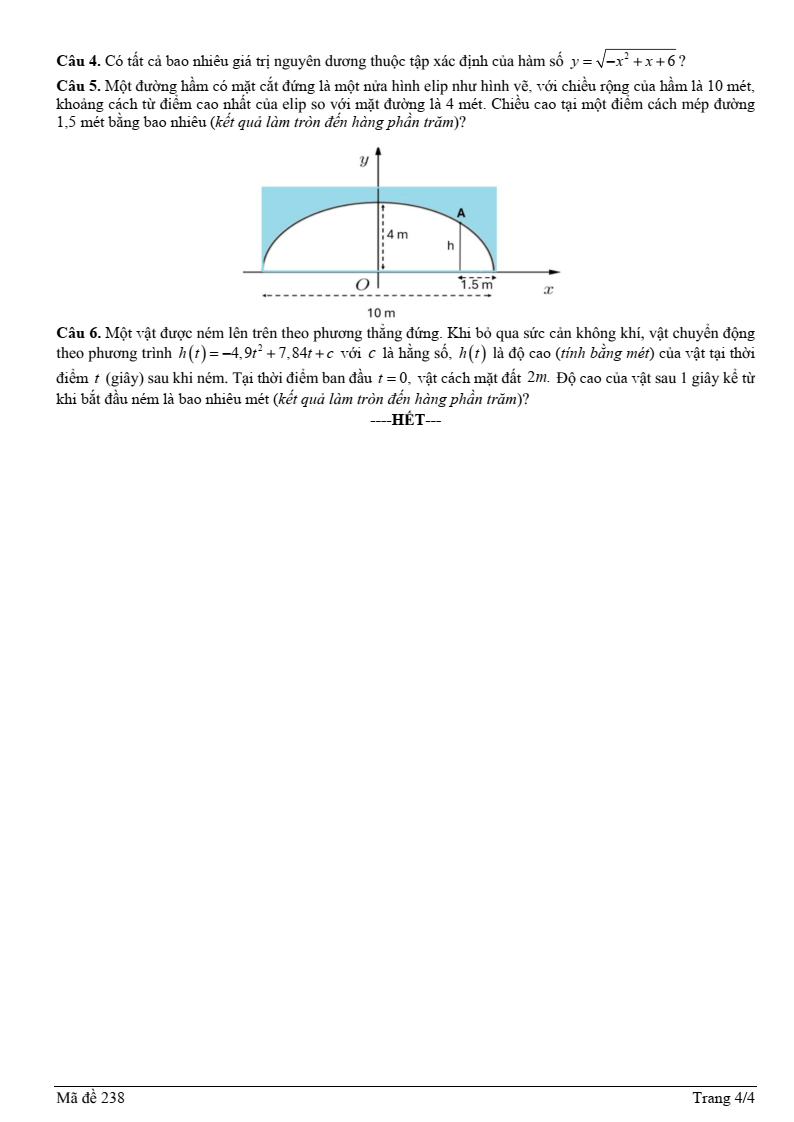 Đề thi Giữa kì 2 Toán 10 trường THPT Việt Nam - Ba Lan (Hà Nội) năm 2024-2025