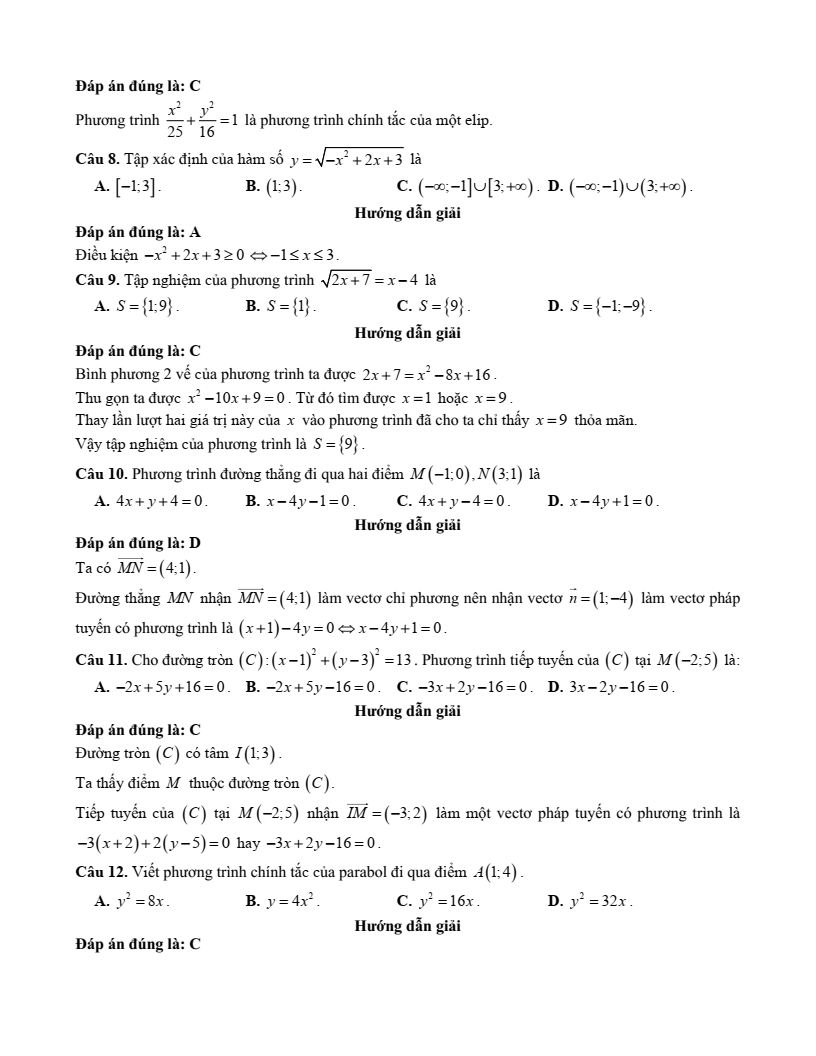 20+ Đề thi Giữa kì 2 Toán 10 Kết nối tri thức (có đáp án)