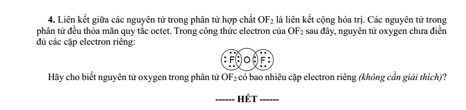 Đề thi Học kì 1 Hóa học 10 năm 2024-2025 Sở Nam Định