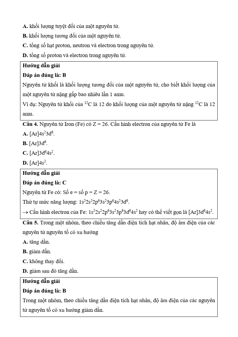 12 Đề thi Học kì 1 Hóa học 10 Chân trời sáng tạo năm 2025 (có đáp án)